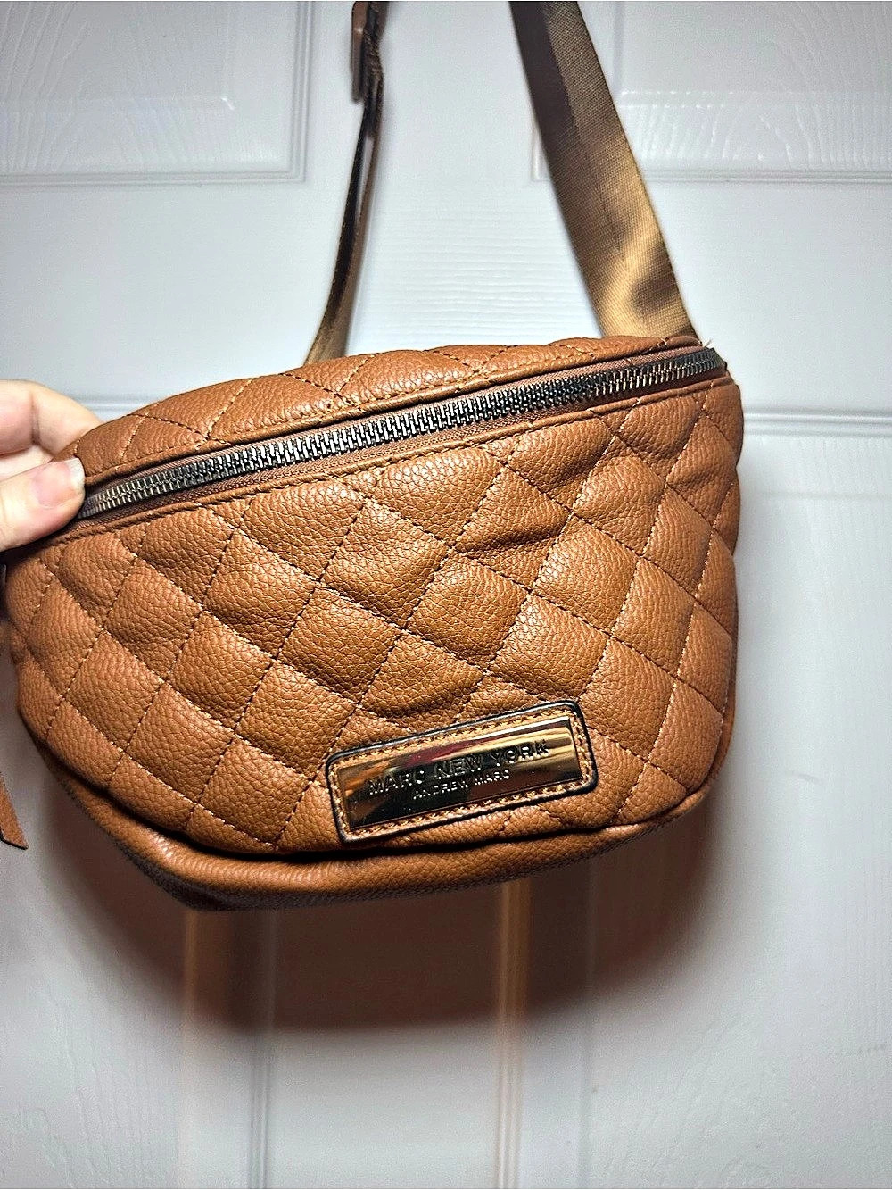 Marc New York Quilted Brown Crossbody Bag